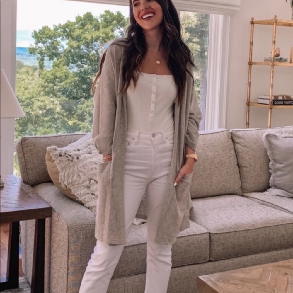 Donni ribbed sweater cardigan one size